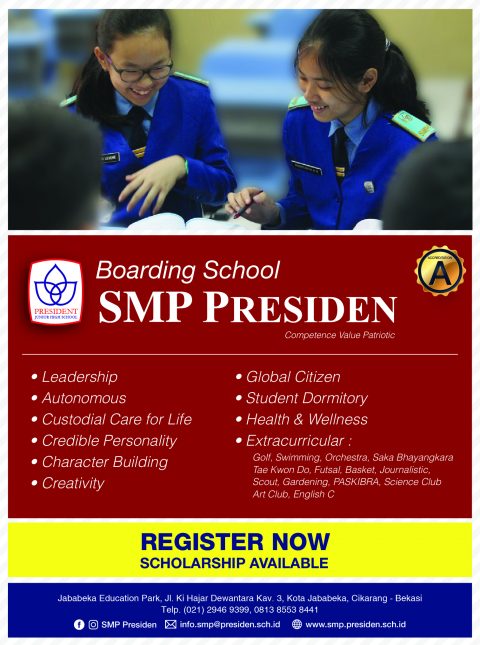 SMP Presiden membuka penerimaan siswa baru T.P. 2018-2019 – Tersedia Beasiswa