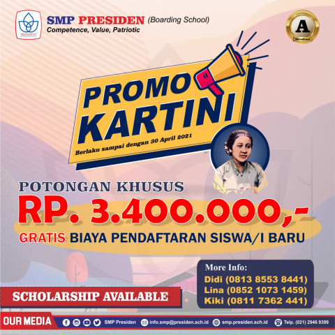 Promo Kartini (Berlaku sampai dengan 30 April 2021) Buruan Daftar !