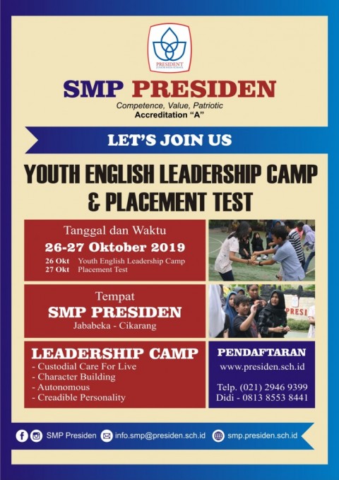 Youth English Leadership Camp & Placement Test